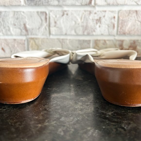 Womens Wedge Sandals 9W, Slip on Sandals, Tuscany womens sandals, Cream sandals - Picture 5 of 7